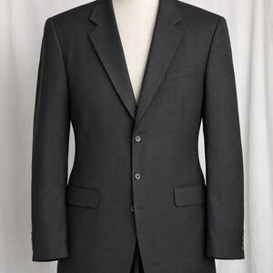 Biella Marco Biella 100% Wool Black Blazer Athletic Fit Size 54 L